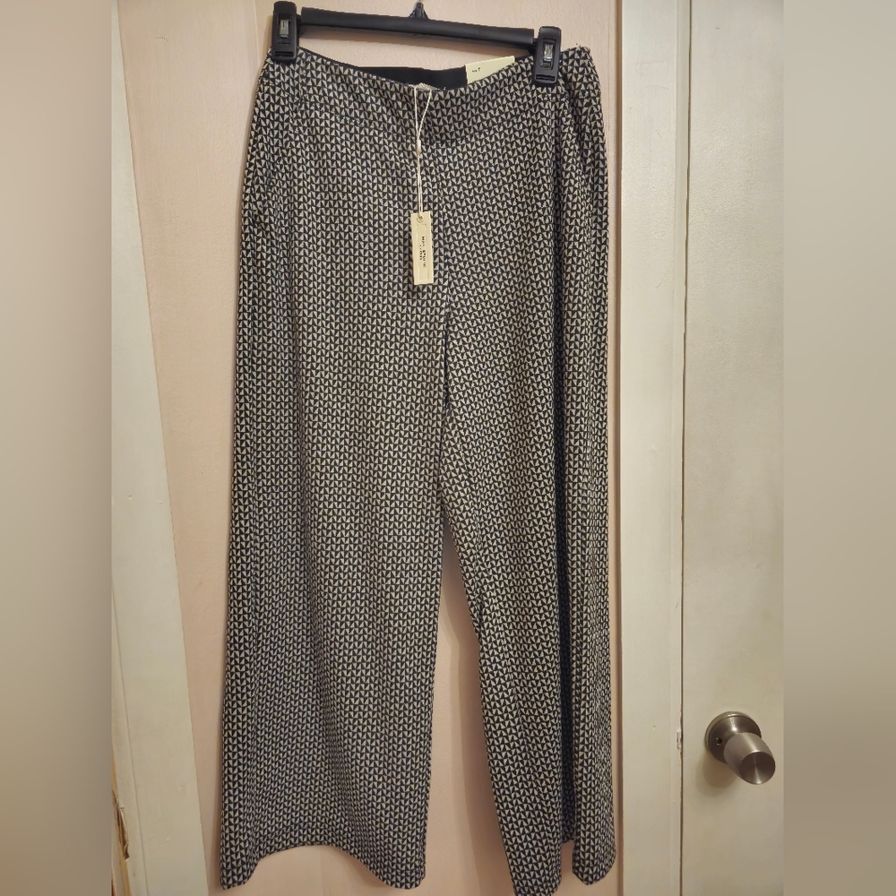 MAX STUDIO LONDON WIDE LEG PANTS MID RISE CROPPED LENGTH